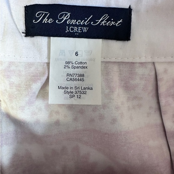 J. Crew Orange and White Knee-Length Pencil Skirt - Picture 2 of 8